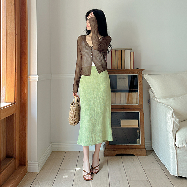 Soft Wave Wrinkle Skirt