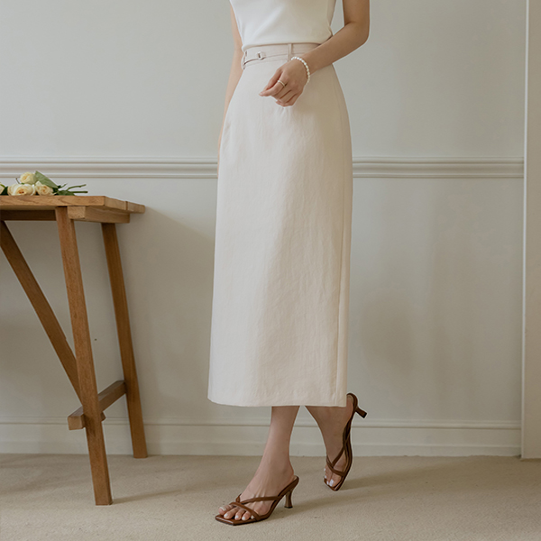 Lucia Soft H-line Skirt(+Belt)