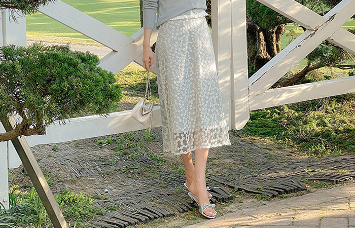 Daisy Flower Lace Skirt