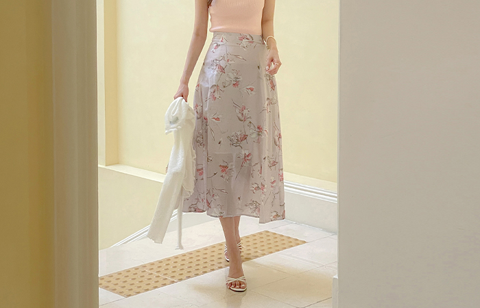 Romantic Garden Flower A-line Skirt