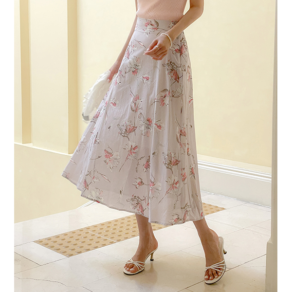 Romantic Garden Flower A-line Skirt