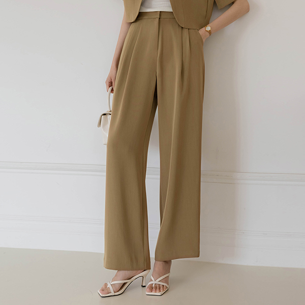 Summer Soft wide fit Banding Set-up Slacks