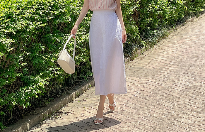 Cool Rustlingly 맞주름 Back Banding Skirt