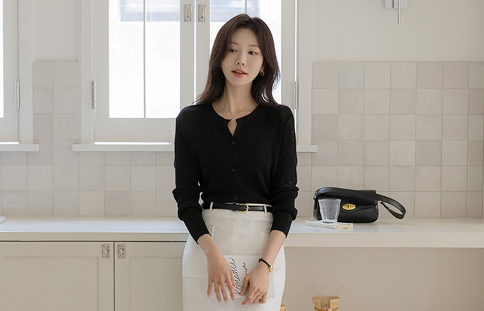 Leaf Summer Daily Raund neck Cardigan
