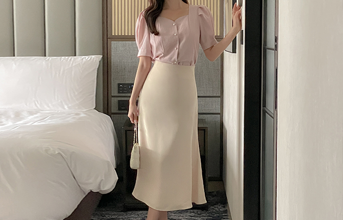 Soft Mermaid Back Banding Skirt