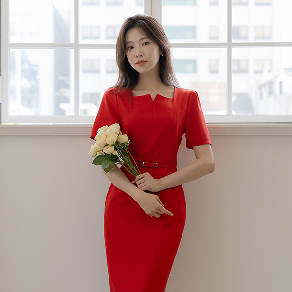 Square H-line Dress(+Belt)
