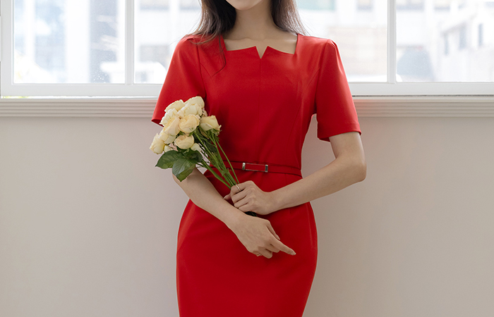 Square H-line Dress(+Belt)