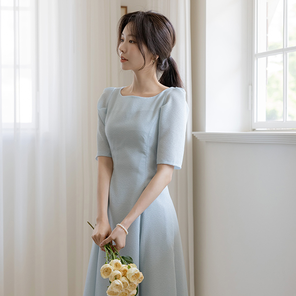 Puff Sleeves A-line Dress