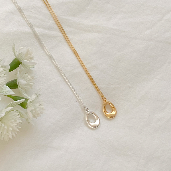 Wave Ring Silver&Gold Necklace