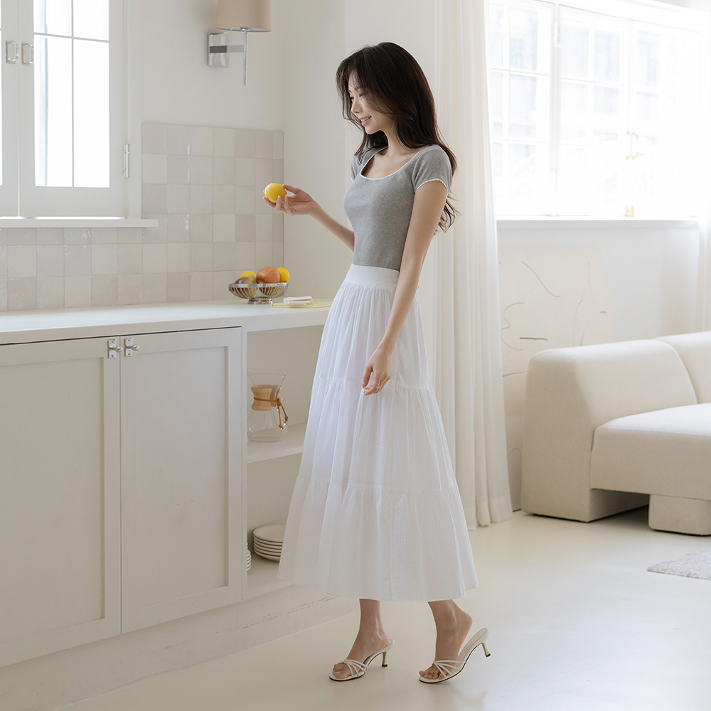 French Summer Cancan Long Skirt