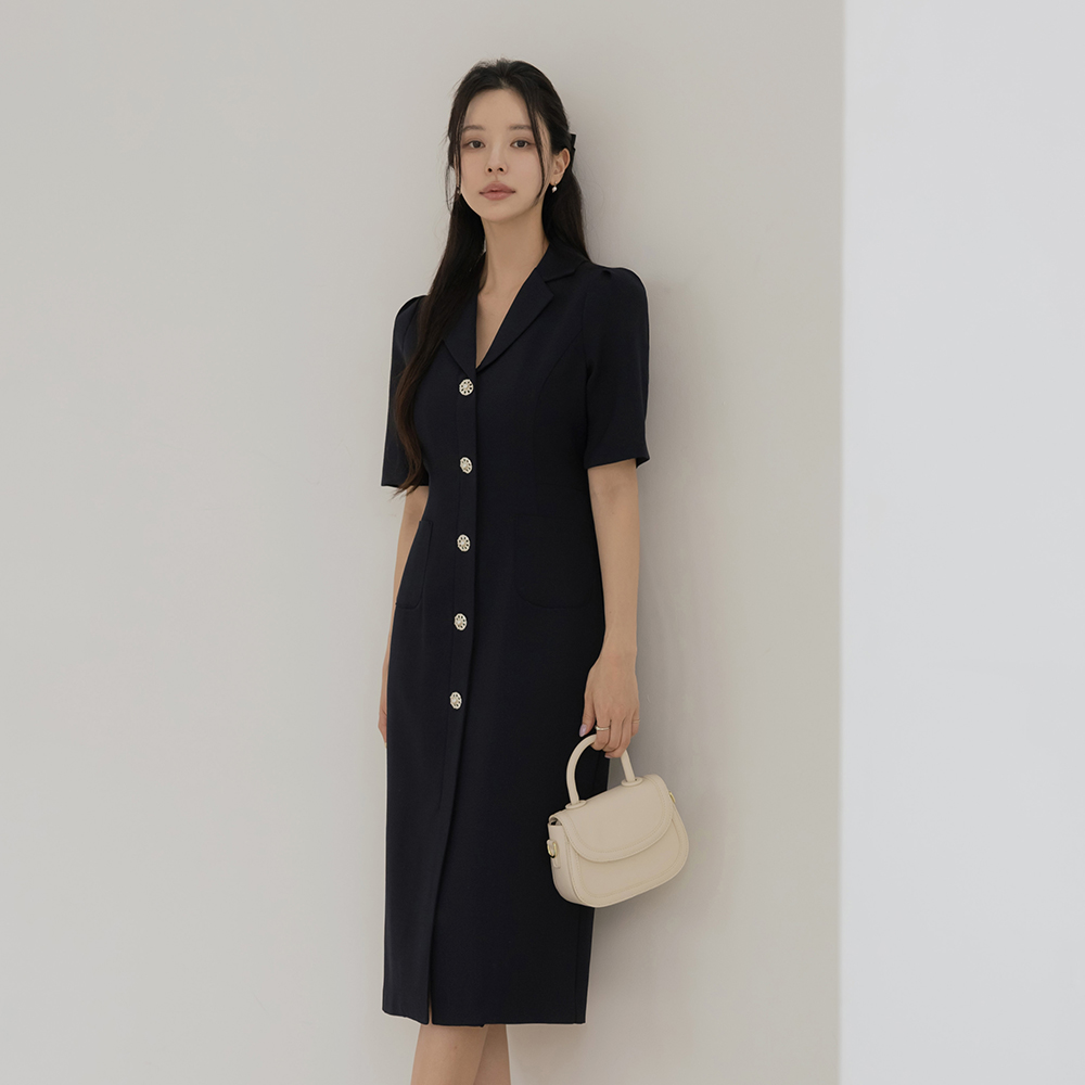 Feminine Polo Summer Tweed Dress
