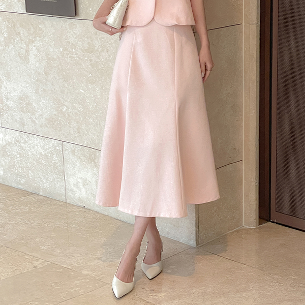 Merry A-line Tweed Set-up Skirt