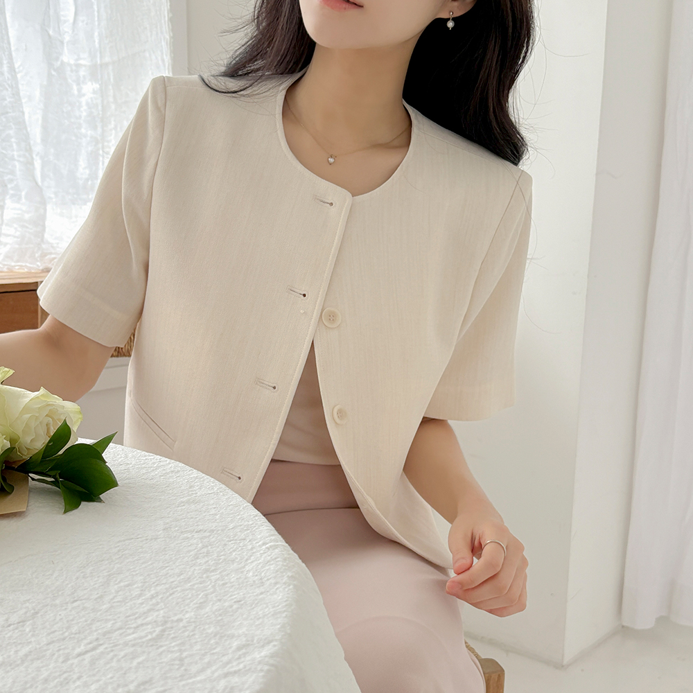 Cool Standard Raund neck Short-sleeve Jacket