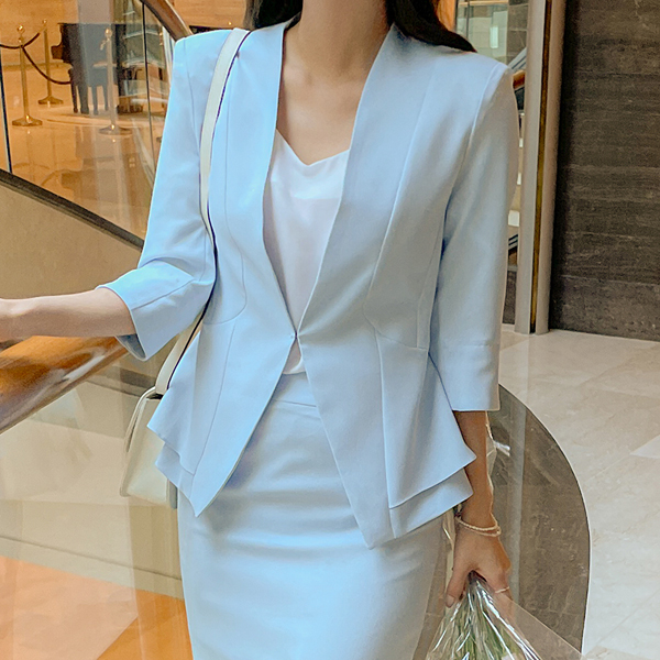 Swan Peplum Line Set-up Summer Jacket