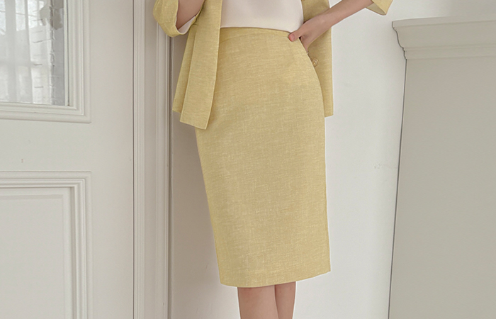 Linen H-line Set-up Skirt
