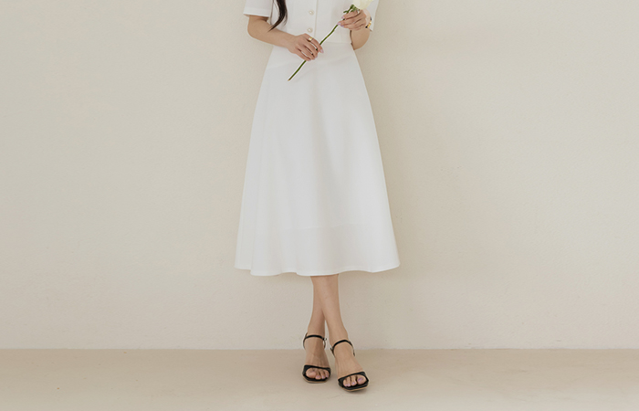A-line Tweed Set-up Skirt