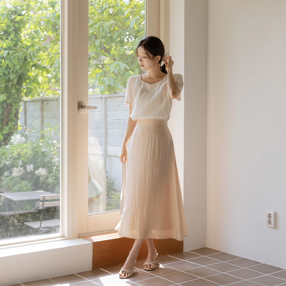 Soft 훌 A-line Back Banding Skirt