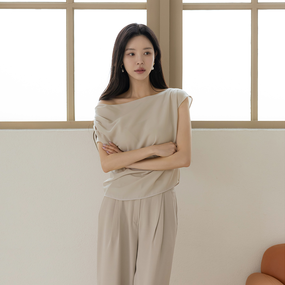 Elegance Shirring Off Shoulder Blouse