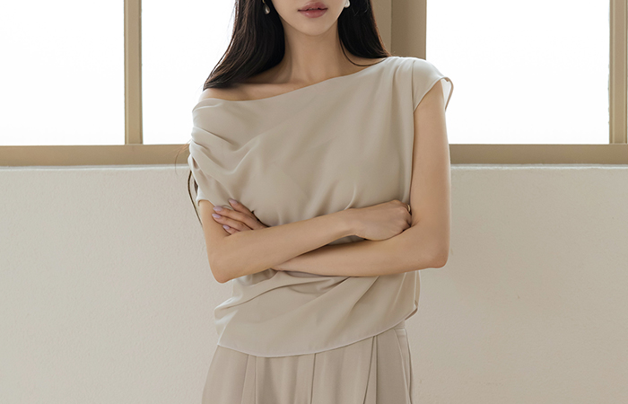 Elegance Shirring Off Shoulder Blouse