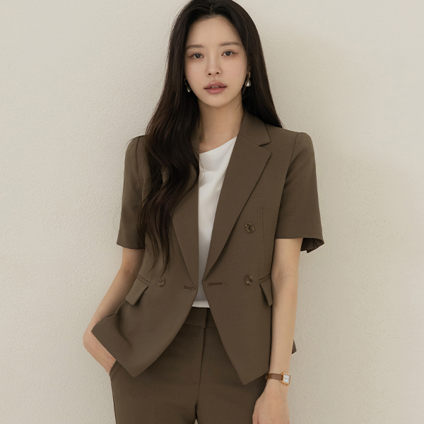 Solid Modern Collar Summer Set-up Jacket