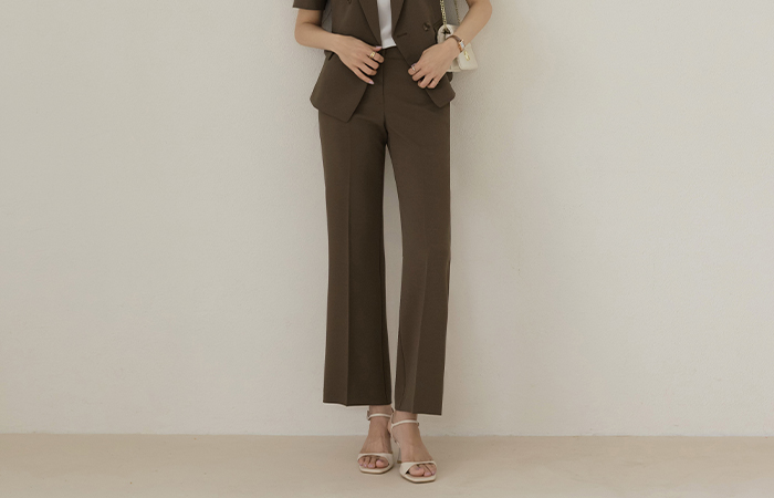 Solid Modern Style Summer Set-up Slacks