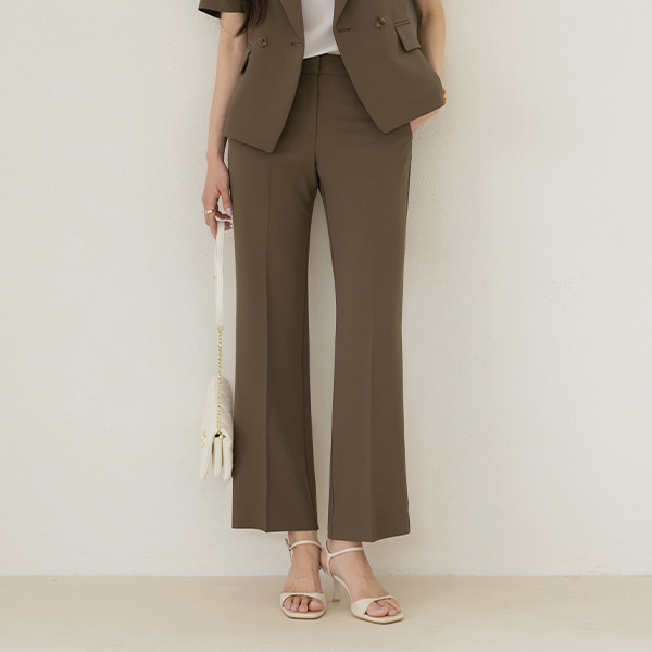 Solid Modern Style Summer Set-up Slacks