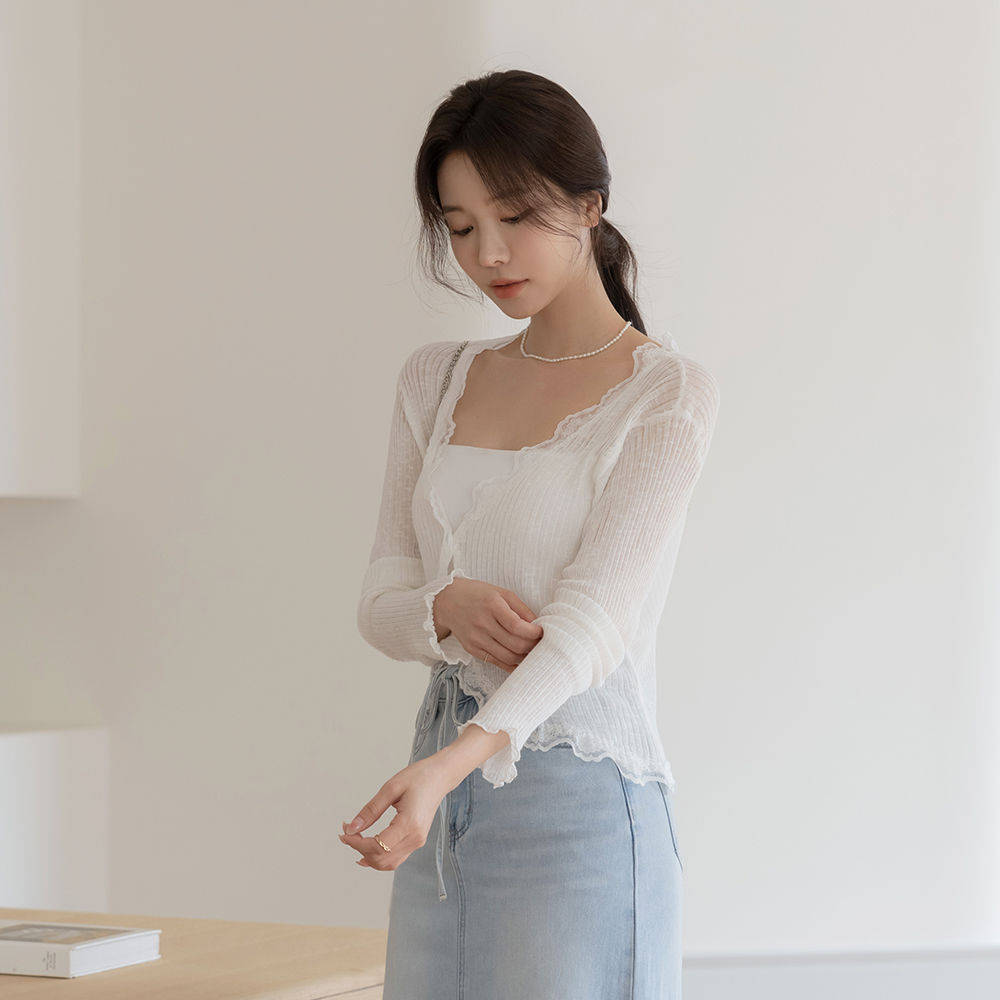 Luna Lace See-through Cardigan