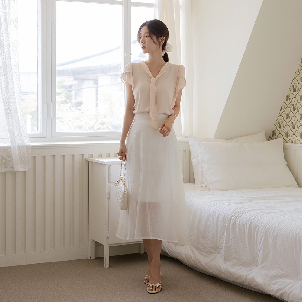 Soft Pleat 훌 A-line Skirt