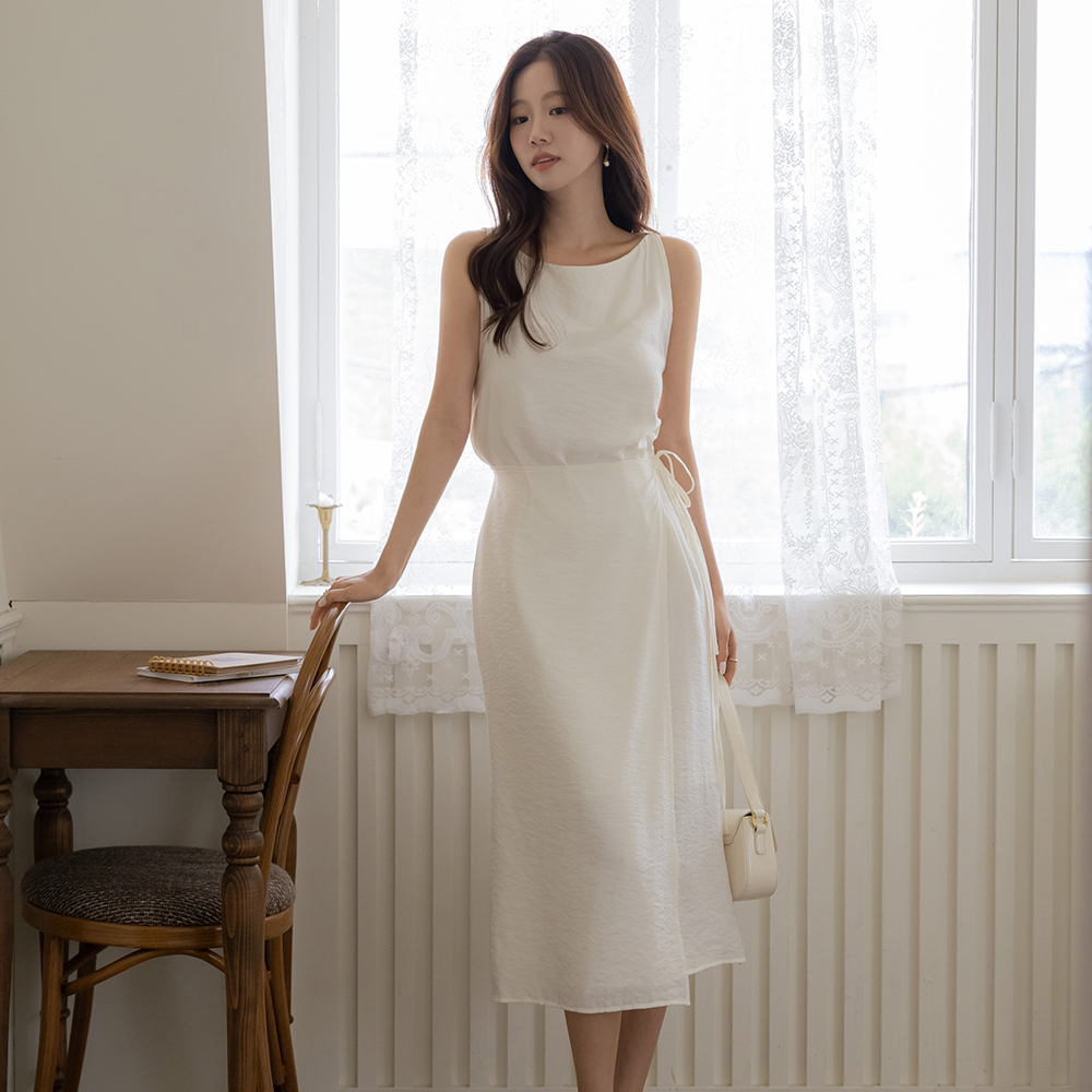 Glory Wrap Style Long Sleeveless shirts Dress
