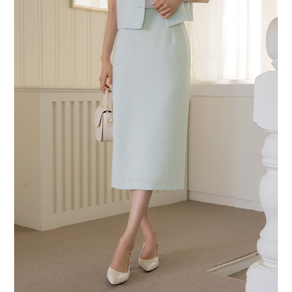 Summer Tweed H-line Set-up Skirt