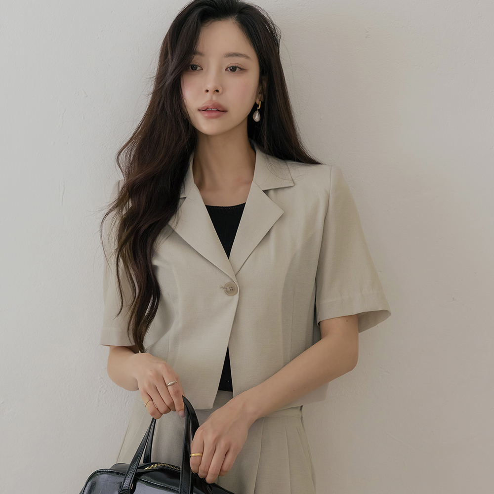 Chic Daily Summer Set-up Crop Jacket