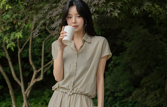 [기획특가] ODE String Shirt&Skirt SET