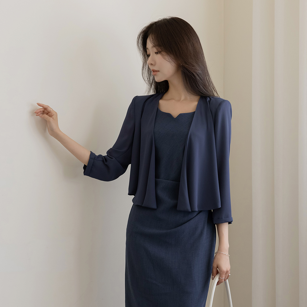 slender Mood Soft Chiffon Open Jacket