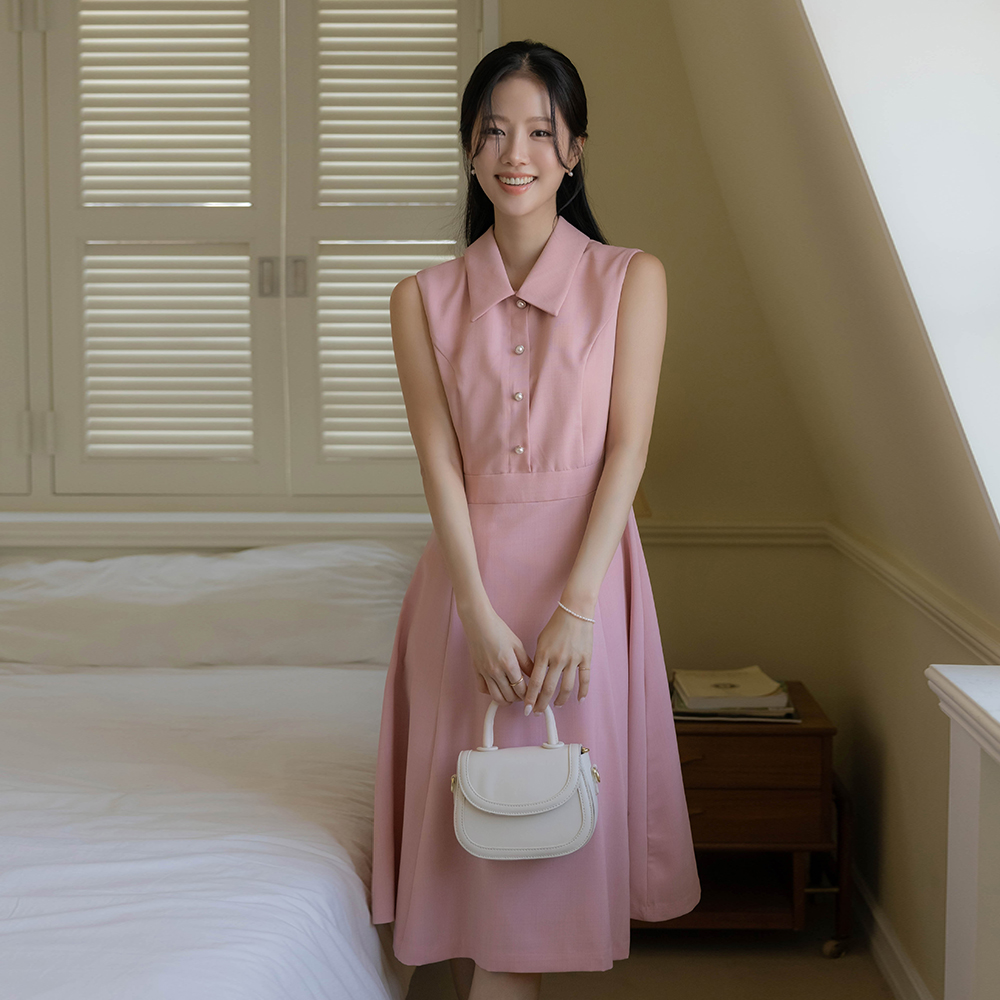 Polo A-line Sleeveless shirts Dress