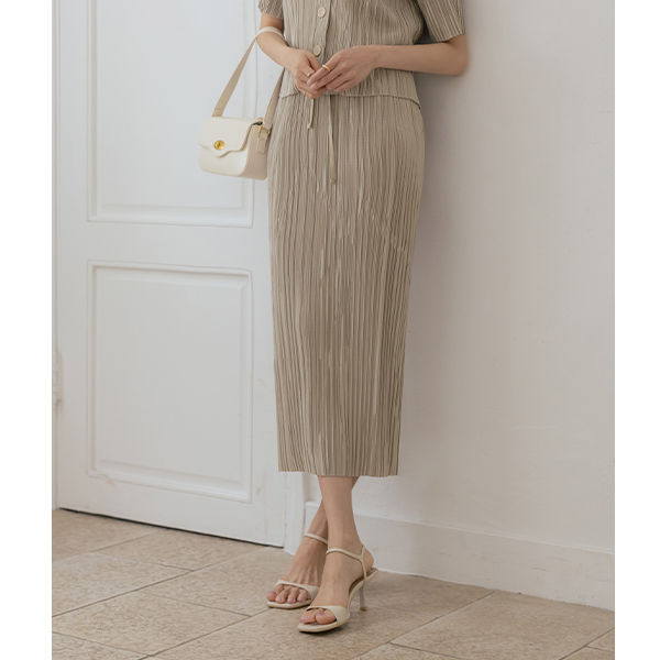 Scarlett Banding Pleats Cool Set-up Skirt