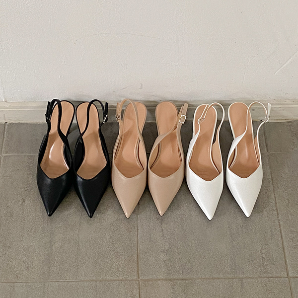 Chic Cowhide Stiletto Sling Backs Heels