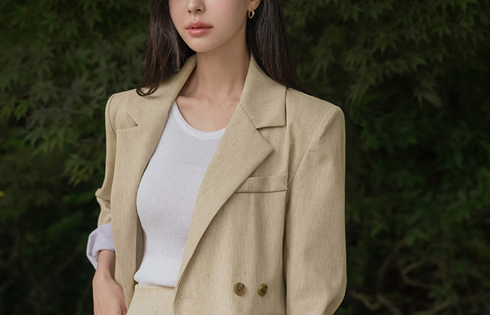 Chloe Linen loose fit Summer Set-up Jacket