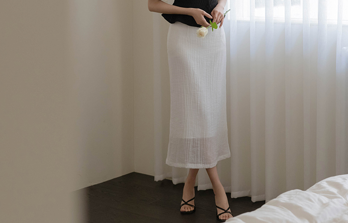 Natural Tencel H-line Skirt