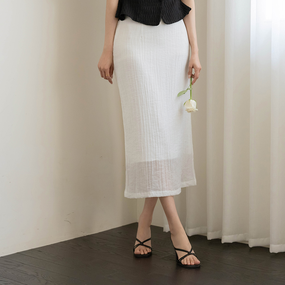 Natural Tencel H-line Skirt
