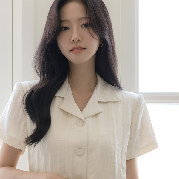 ODE Linen Short-sleeve Crop Set-up Jacket