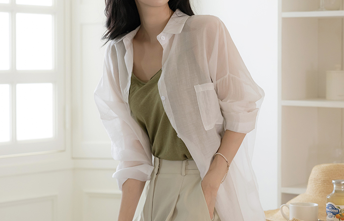 Cool See-through loose fit Shirt