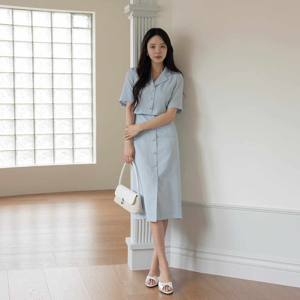 Crystal Summer Tweed layered Dress