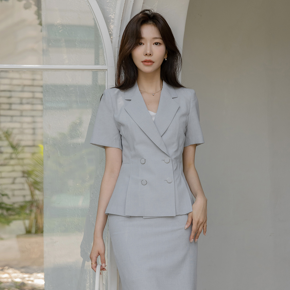 Polo Peplum Set-up Jacket