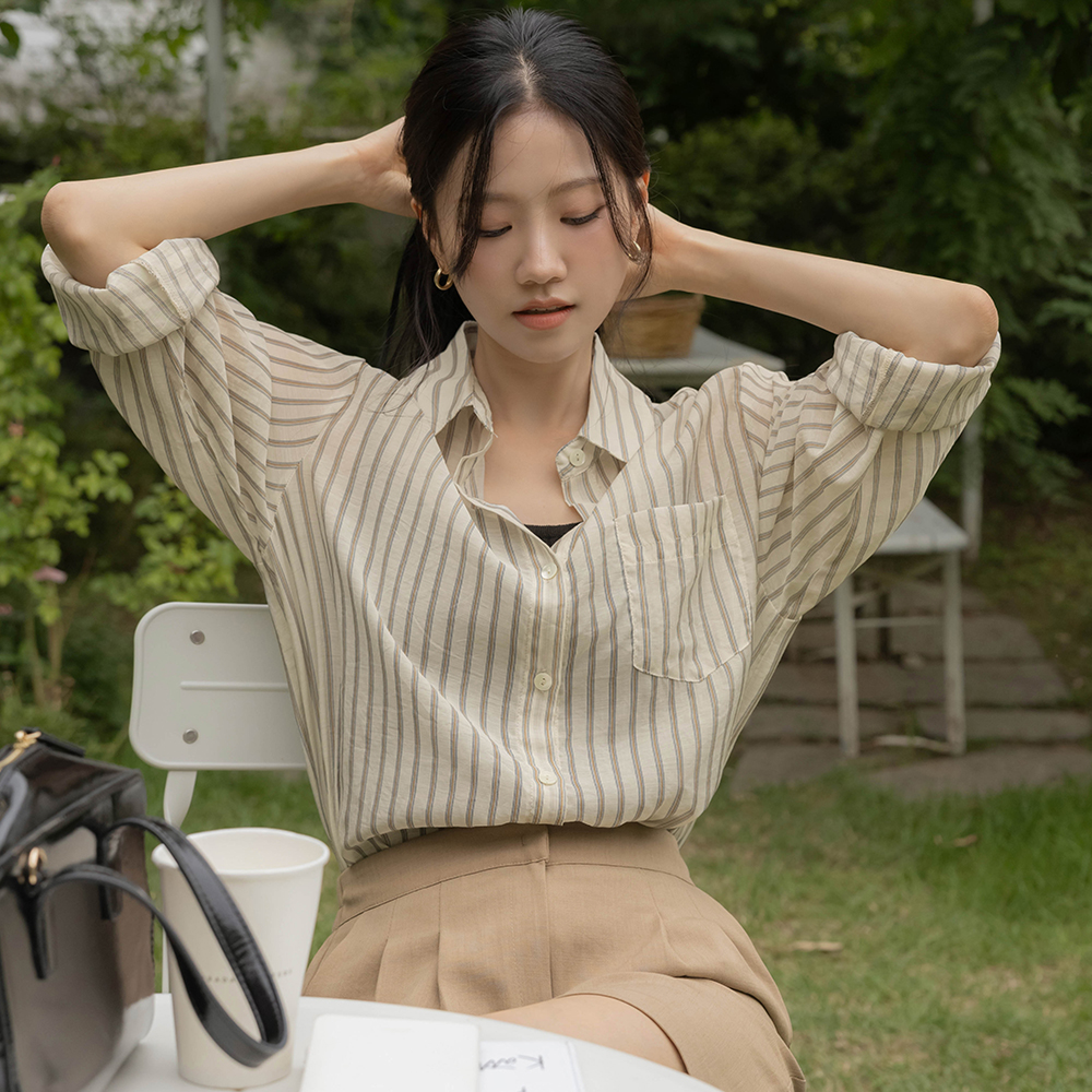 Mild Tencel Stripe Shirt