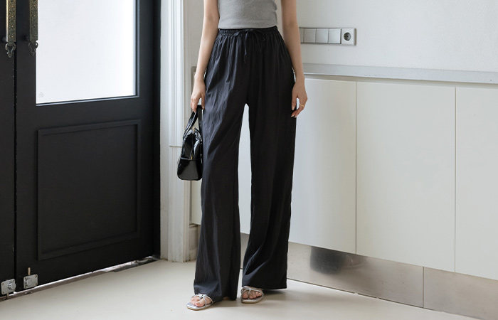 nylon Banding Set-up Pants