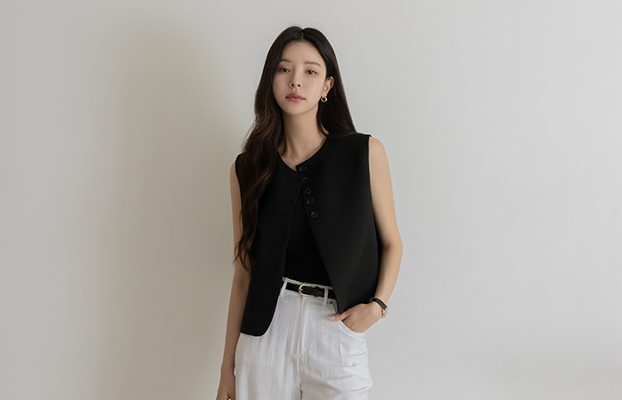 Louis Tower Button Vest Jacket
