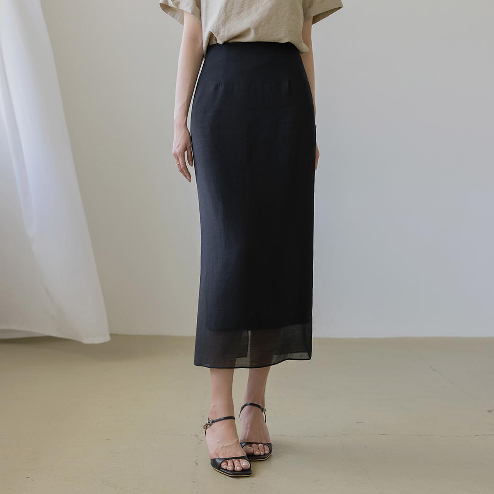 Feminine Tulle Color Combination H-line Skirt