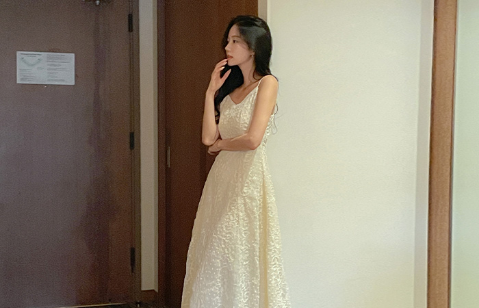 Lace Bustier Long Dress