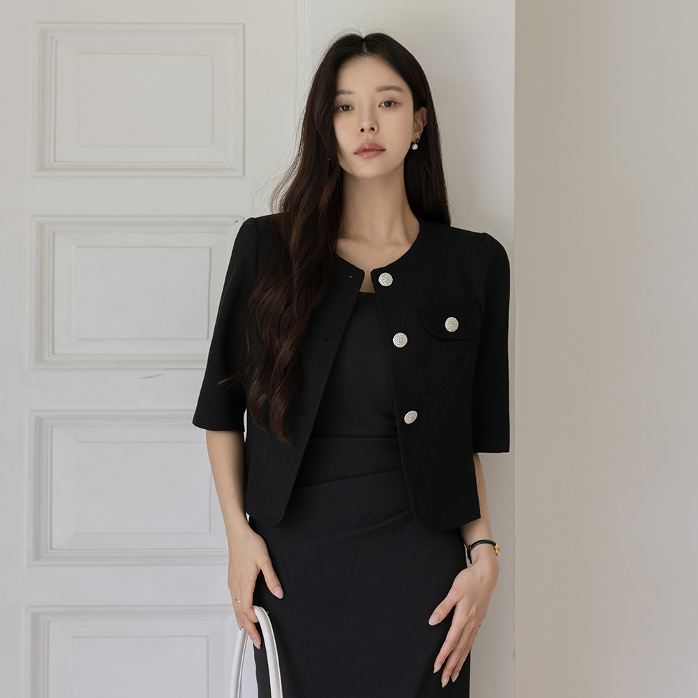 Crystal Midi Summer Tweed Jacket