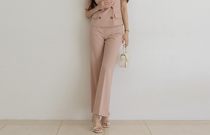 Semi- Boot-Cut Set-up Slacks